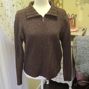 Wool Zipped Cardigan